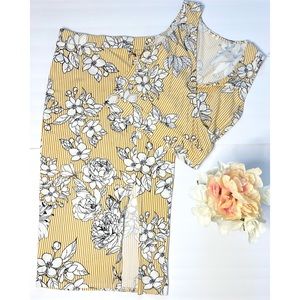 Floral Bodycon Crop Top Pencil Skirt Set